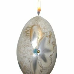 Null Eikerze "Magnolia" Elfenbein 115 X Ø 80 Mm, Designkerze Ostern, Frühling Und Sommer