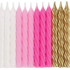 Null 24 Geburtstagskerzen Rosa Gold