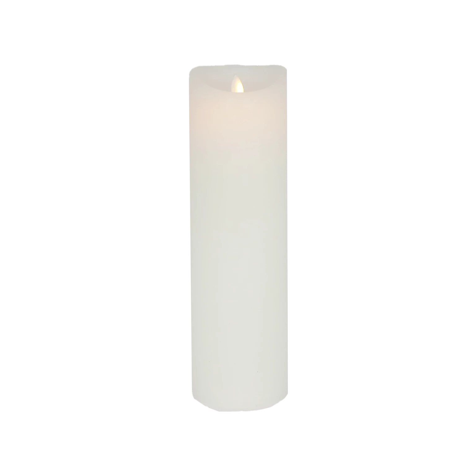 Null B & S Echtwachs LED Kerze Mit Timerfunktion Und Beweglicher Flamme H 15 Cm Weiß – Bild 2