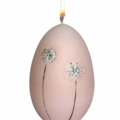 Null Eikerze "Gänseblümchen" Rosenholz 115 X Ø 80 Mm, Designkerze Ostern, Frühling Und Sommer