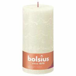 Null BOLSIUS Stumpenkerze Rustiko Shine 20x10cm Weiche Perle 4 Stück