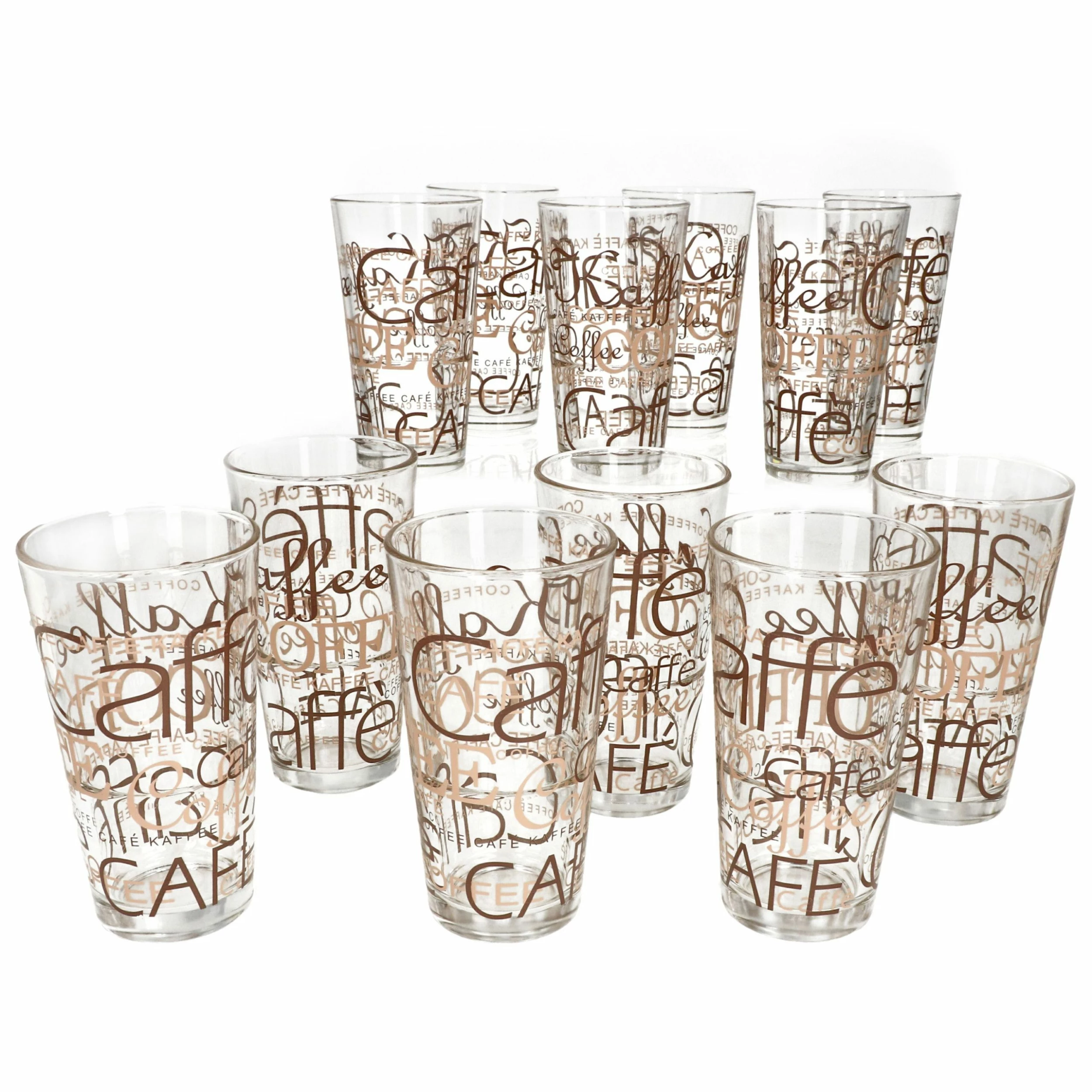Null 4er Set Latte Macchiato Glas 39cl Stapelbar Coffee Dekor â Bild 5
