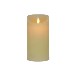 Null LED Echtwachskerze Warmweiß 6 Stunden Timmerfunktion H 9 Cm Bewegliche Flamme