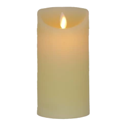 Null LED Echtwachskerze Warmweiß 6 Stunden Timmerfunktion H 15 Cm Bewegliche Flamme