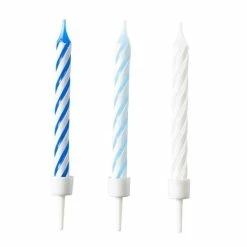 Null 10 Geburtstagskerzen Hellblau, Blau