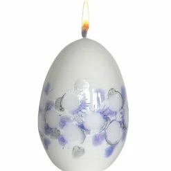 Null Eikerze "Tupfen" Lavendel 115 X Ø 80 Mm, Designkerze Ostern, Frühling Und Sommer