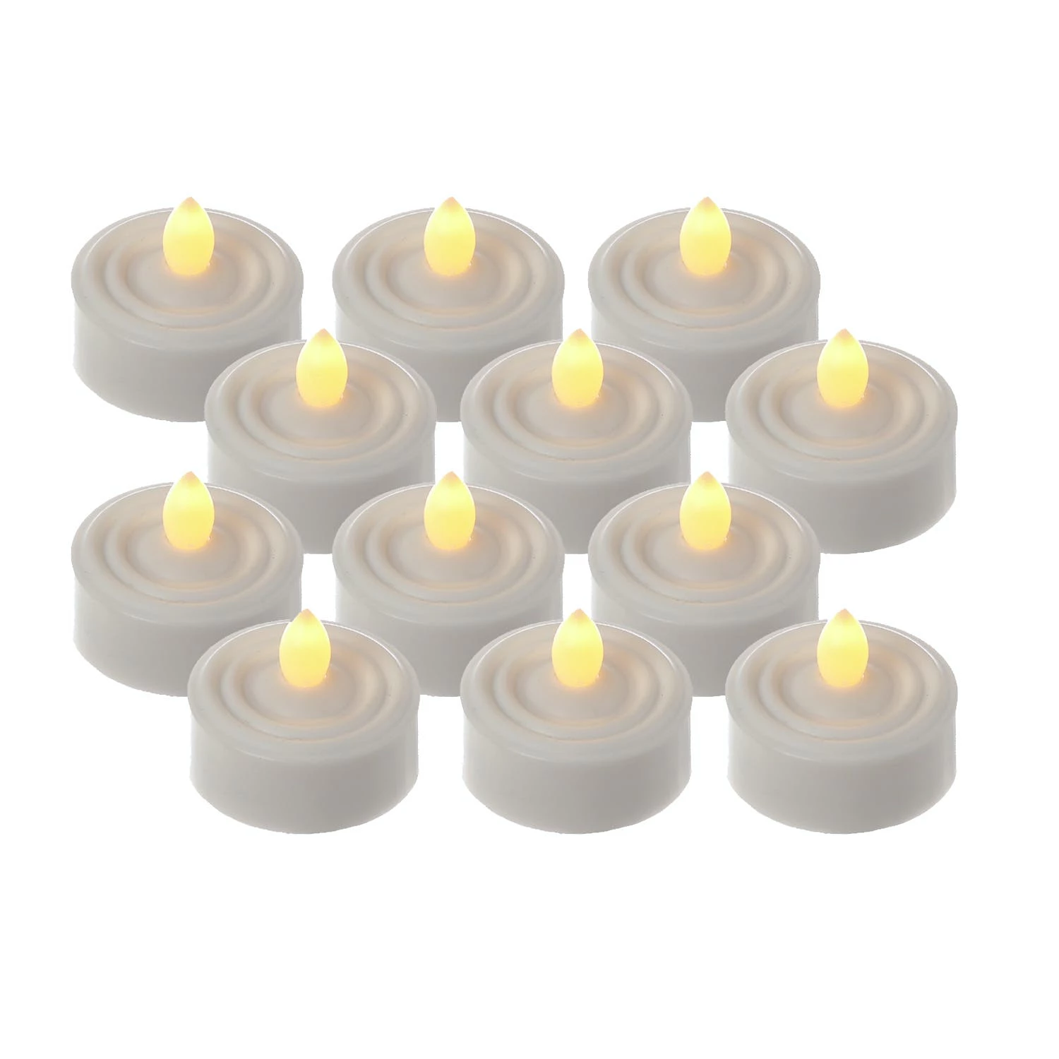 Null LED Teelichte 10er Set Elektrische Teelichter Fernbedienung Timer Flammenlos â Bild 5