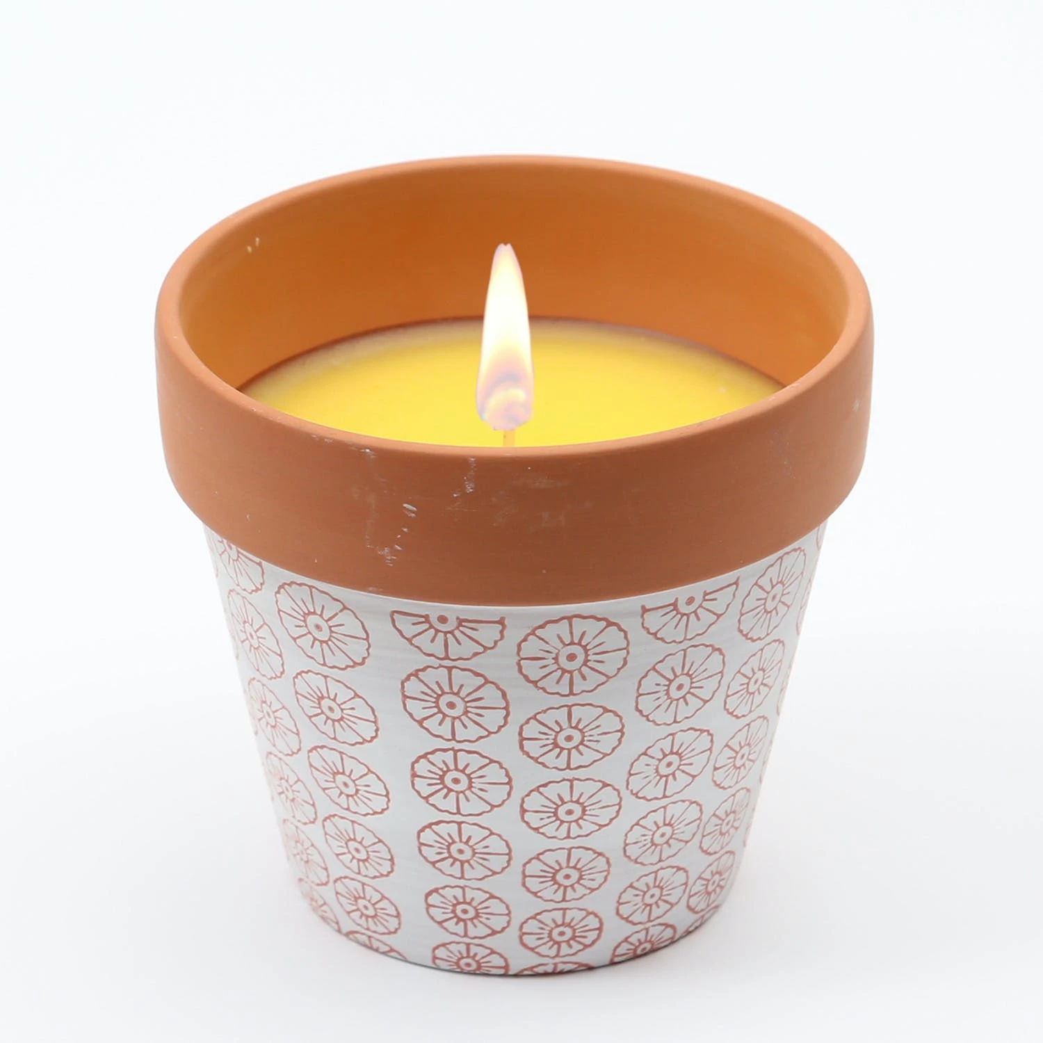 Null Duftkerze Citronella In Tontopf Terrakotta Mückenschutz Anti Mückenkerze Rosa