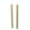 Null LED Stabkerzen Echtwachs Aus-/An Durch Drücken Der Flamme 25cm Tafelkerzen 2St.