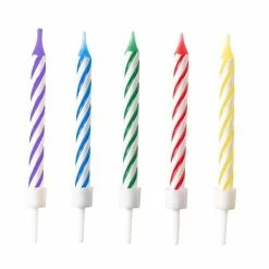 Null 10 Geburtstagskerzen Regenbogen Farben