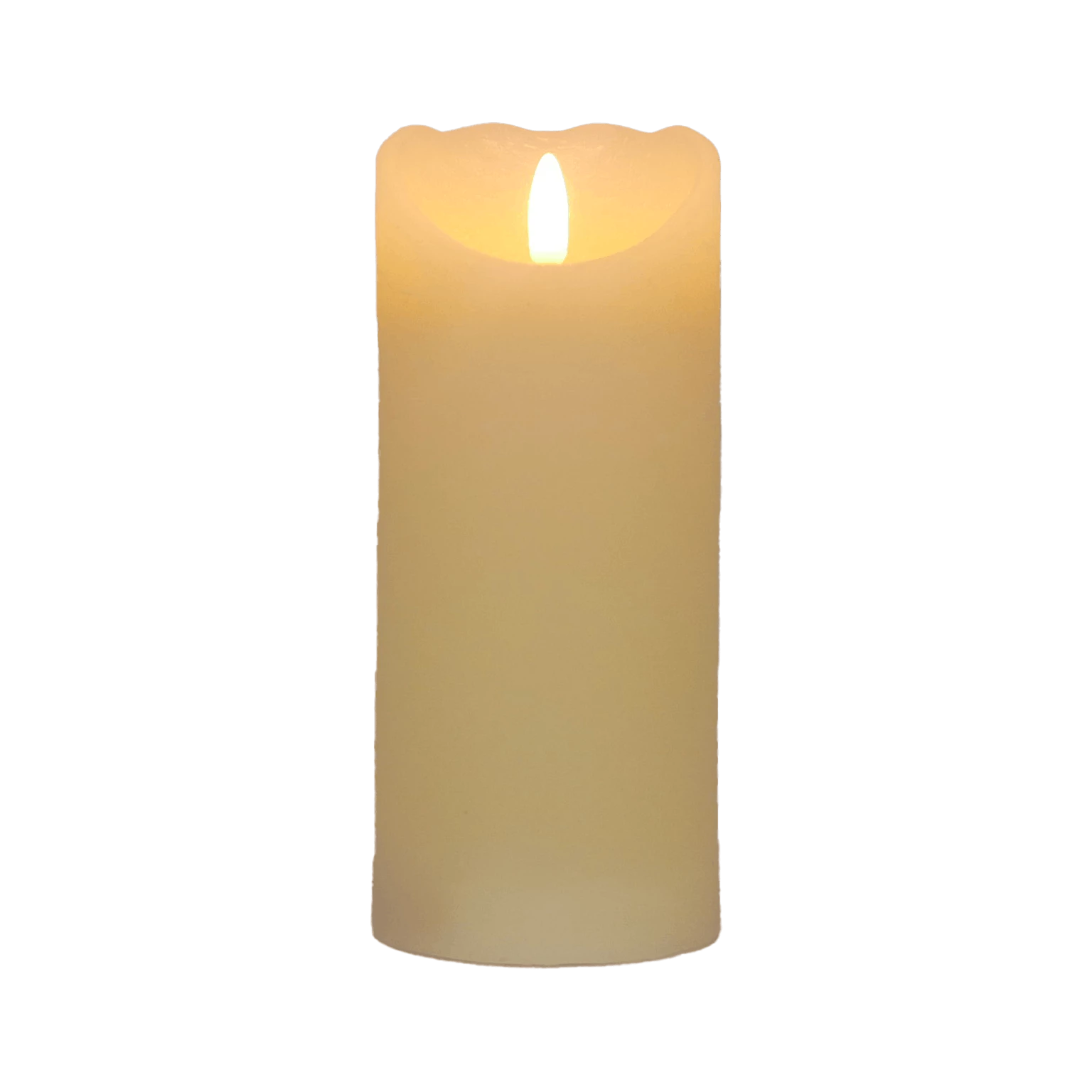 Null LED Echtwachskerze Elfenbein 6 Stunden Timerfunktion H 10 Cm Unbewegliche Flamme â Bild 2