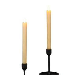 Null 2er Set LED Stabkerzen Echtwachskerzen Batteriebetrieb Ca. 25 Cm Höhe Dekoration