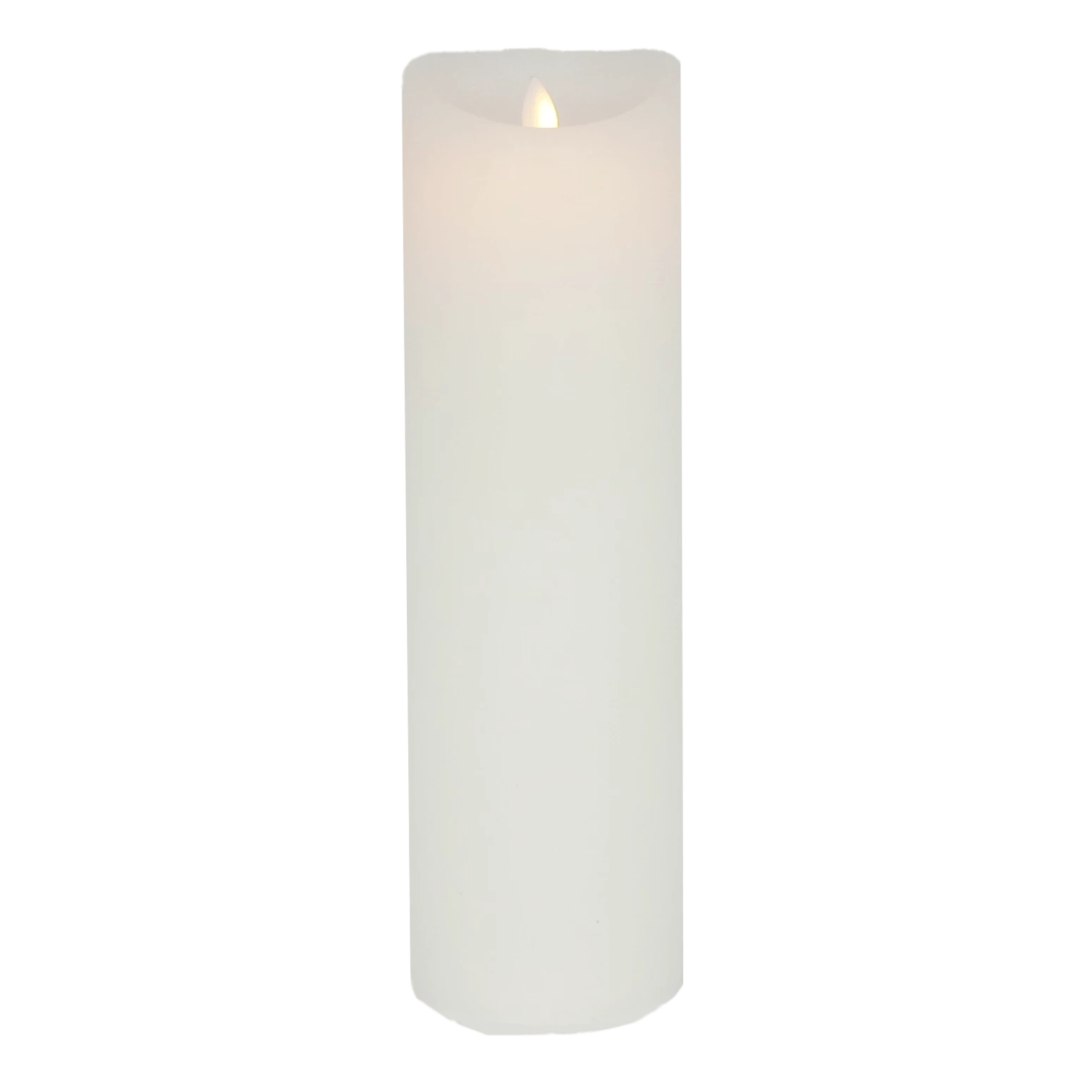 Null B & S Echtwachs LED Kerze Mit Timerfunktion Und Beweglicher Flamme H 20 Cm Weiß – Bild 3