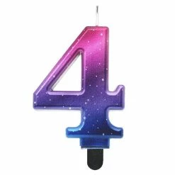 Null Kerze Zahl 4 Night Sky