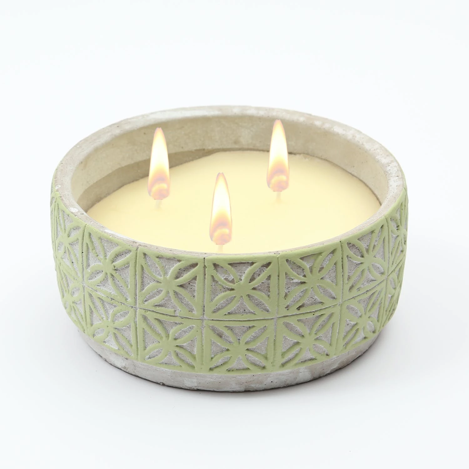 Null Duftkerze CITRONELLA Echtwachs In Tonschale 3 Dochte Gegen Stechmücken Rosa – Bild 3