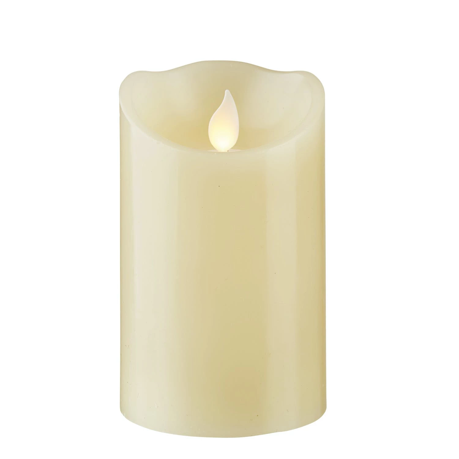 Null LED Kerze Twinkle Echtwachs Mechanisch Bewegte Flamme Timer H: 12,5cm Creme â Bild 7