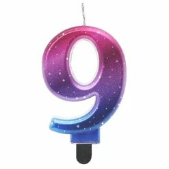 Null Kerze Zahl 9 Night Sky