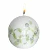 Null Kugelkerze "Tupfen" Pastellgrün Ø 80 Mm, Designkerze Ostern, Frühling Und Sommer