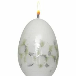 Null Eikerze "Tupfen" Pastellgrün 115 X Ø 80 Mm, Designkerze Ostern, Frühling Und Sommer