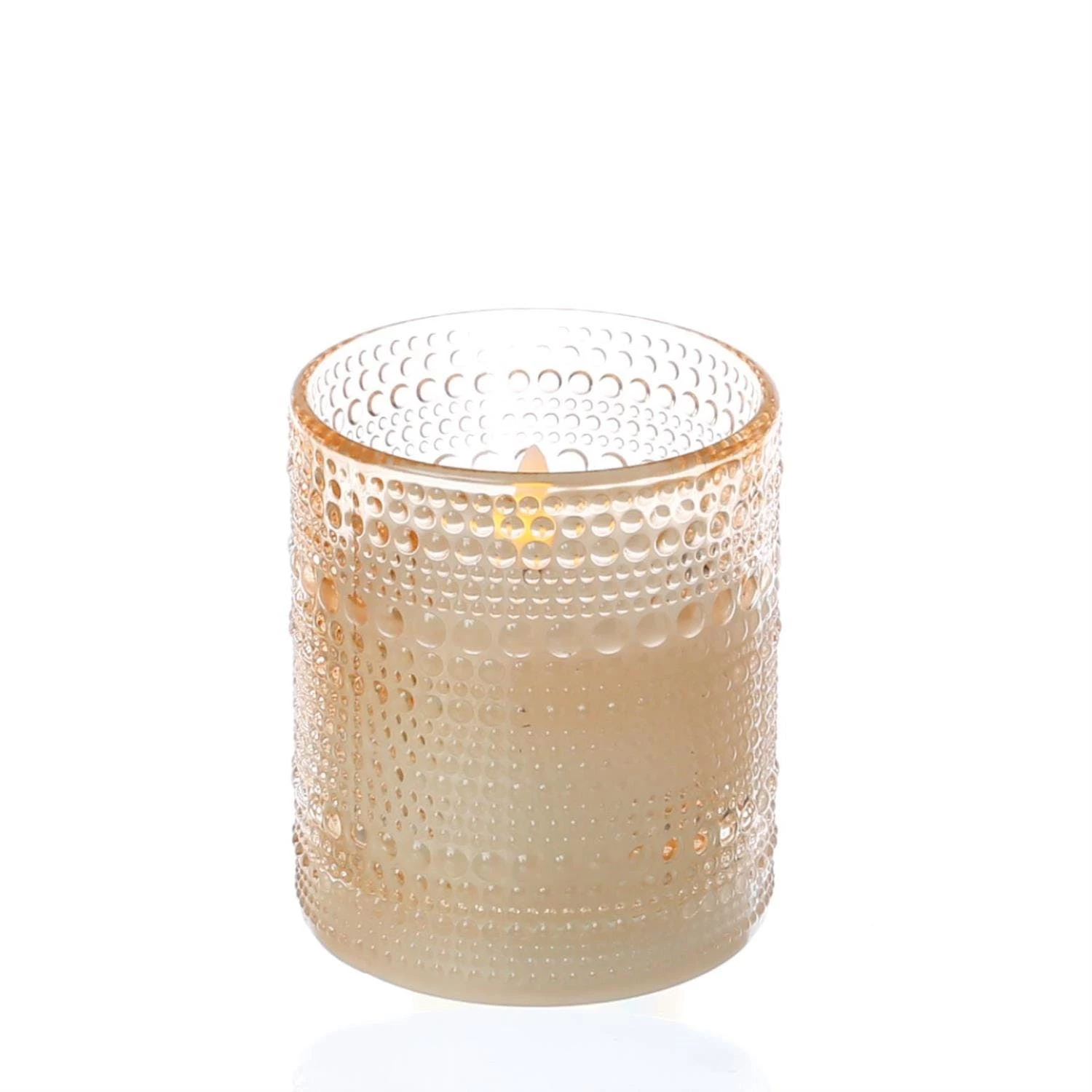 Null LED Kerze Flamme Echtwachs Flackernde 3D Flamme H: 16cm D: 10cm Timer Weiß – Bild 4