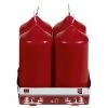 Null Stumpenkerze 11cm Ø5cm Bordeaux 4 Pack 10 Stück