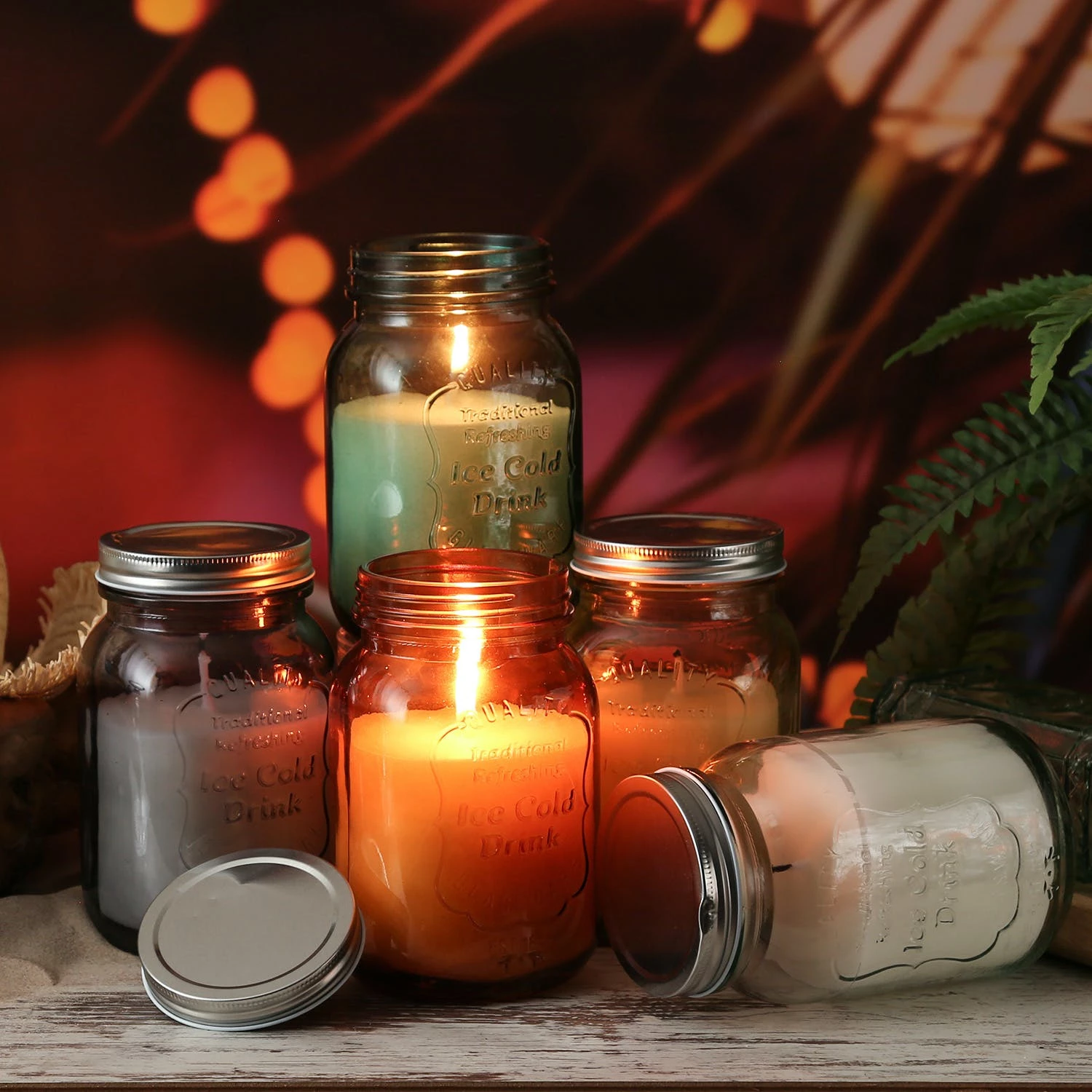 Null Duftkerze Citronella Im Glas Mit Deckel Transparent Echtwachs MĂŒckenschutz â Bild 6