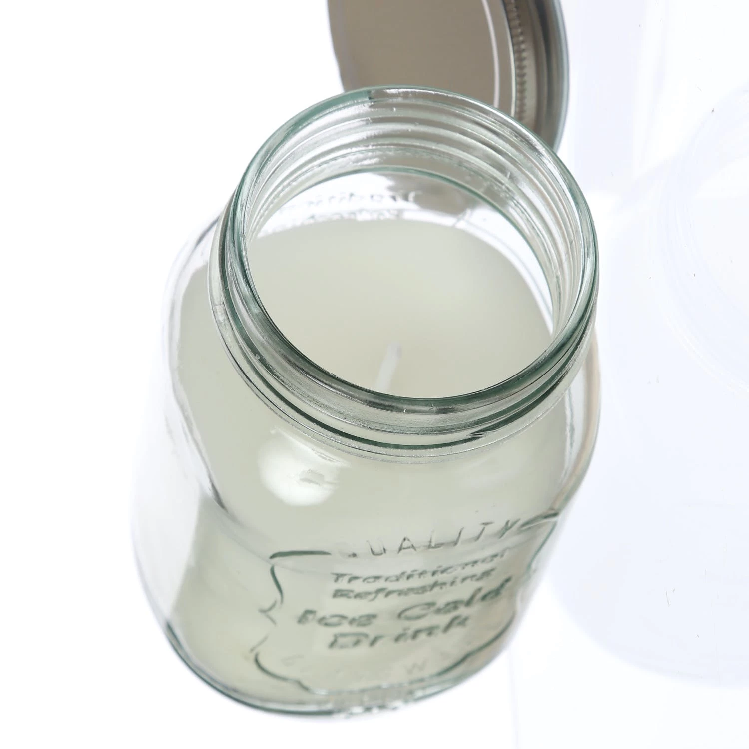 Null Duftkerze Citronella Im Glas Mit Deckel Transparent Echtwachs MĂŒckenschutz â Bild 7