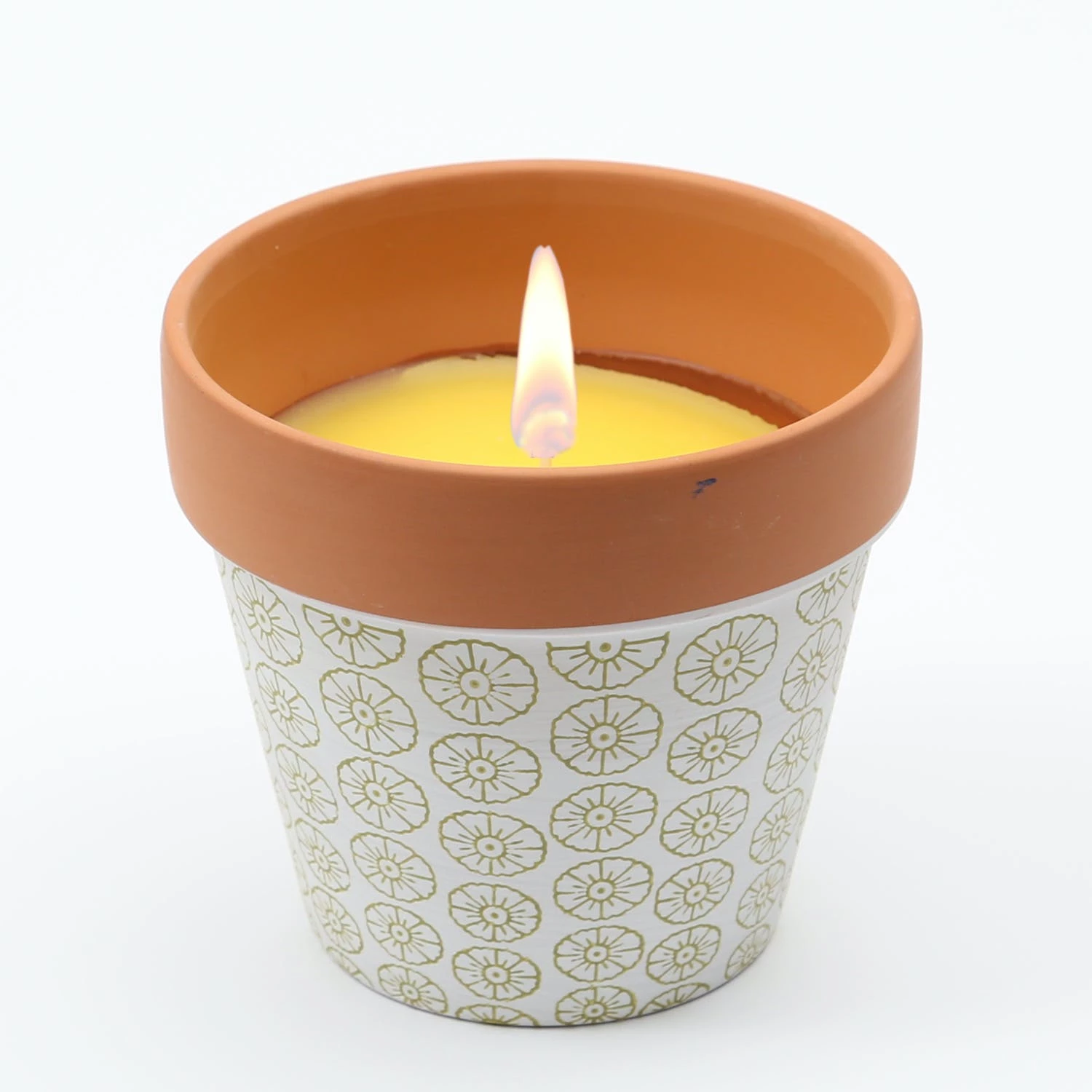 Null Duftkerze CITRONELLA Echtwachs In Tonschale 3 Dochte Gegen Stechmücken Rosa – Bild 6