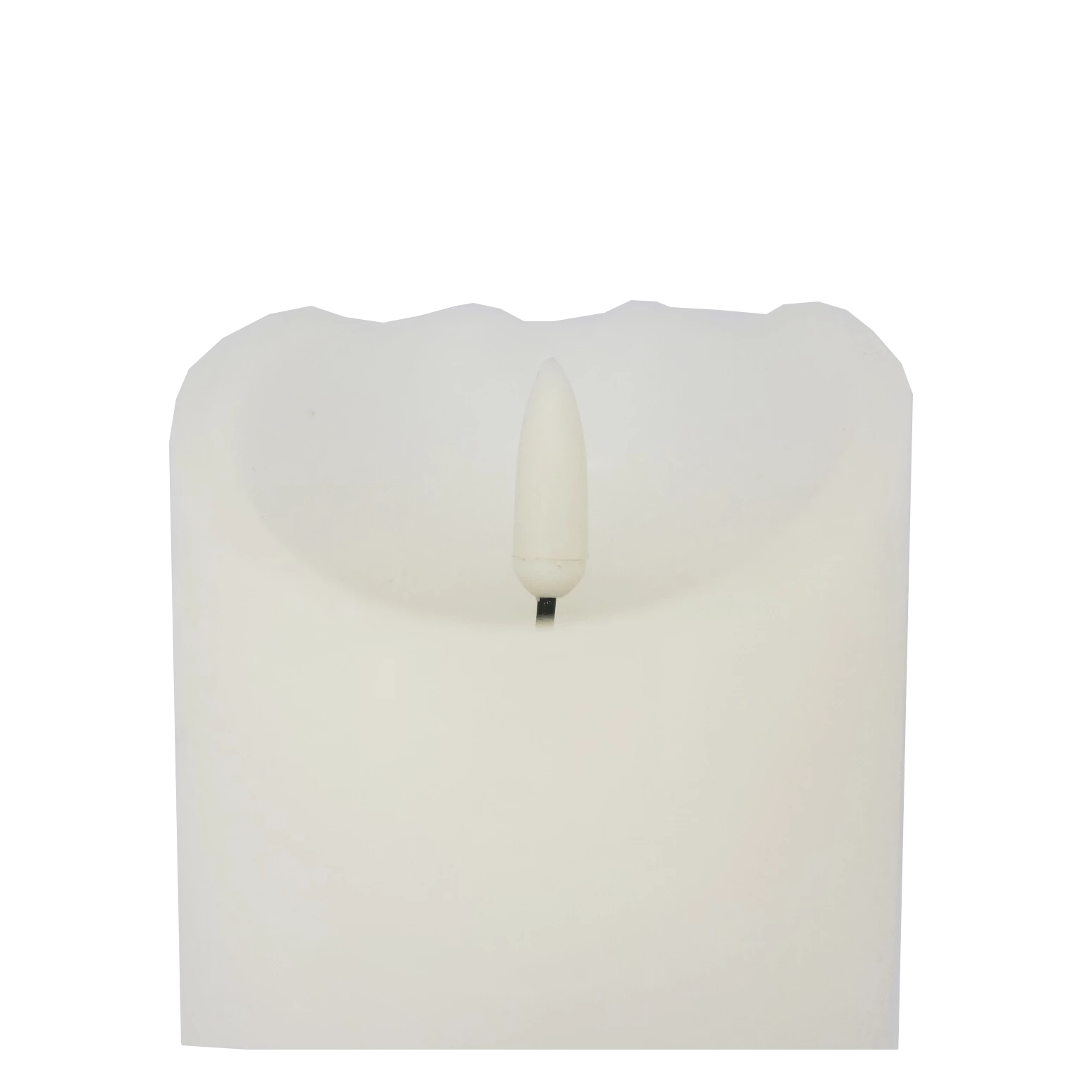 Null LED Echtwachskerze Weiß 6 Stunden Timerfunktion H 17 Cm Unbewegliche Flamme – Bild 3