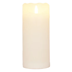 Null LED Echtwachskerze Weiß 6 Stunden Timerfunktion H 17 Cm Unbewegliche Flamme