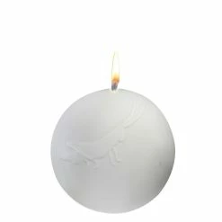 Null Osterkerze Kugelkerze "Grashüpfer" Hellgrün Ø 100 Mm, Designerkerze Ostern, Frühling, Sommer