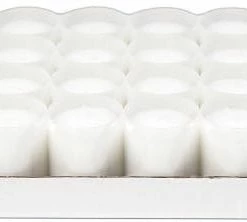 Null Refill Kerzen / Teelichteinsatz In Weiß, Ø50x65 Mm, 24 Stück - Brenndauer Ca. 24 Std.
