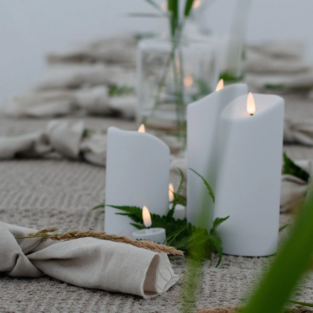 Null LED Teelicht Realistisch Aussehende Flamme Batterie Timer D: 3,8cm 2er Set – Bild 7