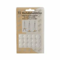 Null 15 Wachsklebeplättchen Ø 15 Mm Weiss