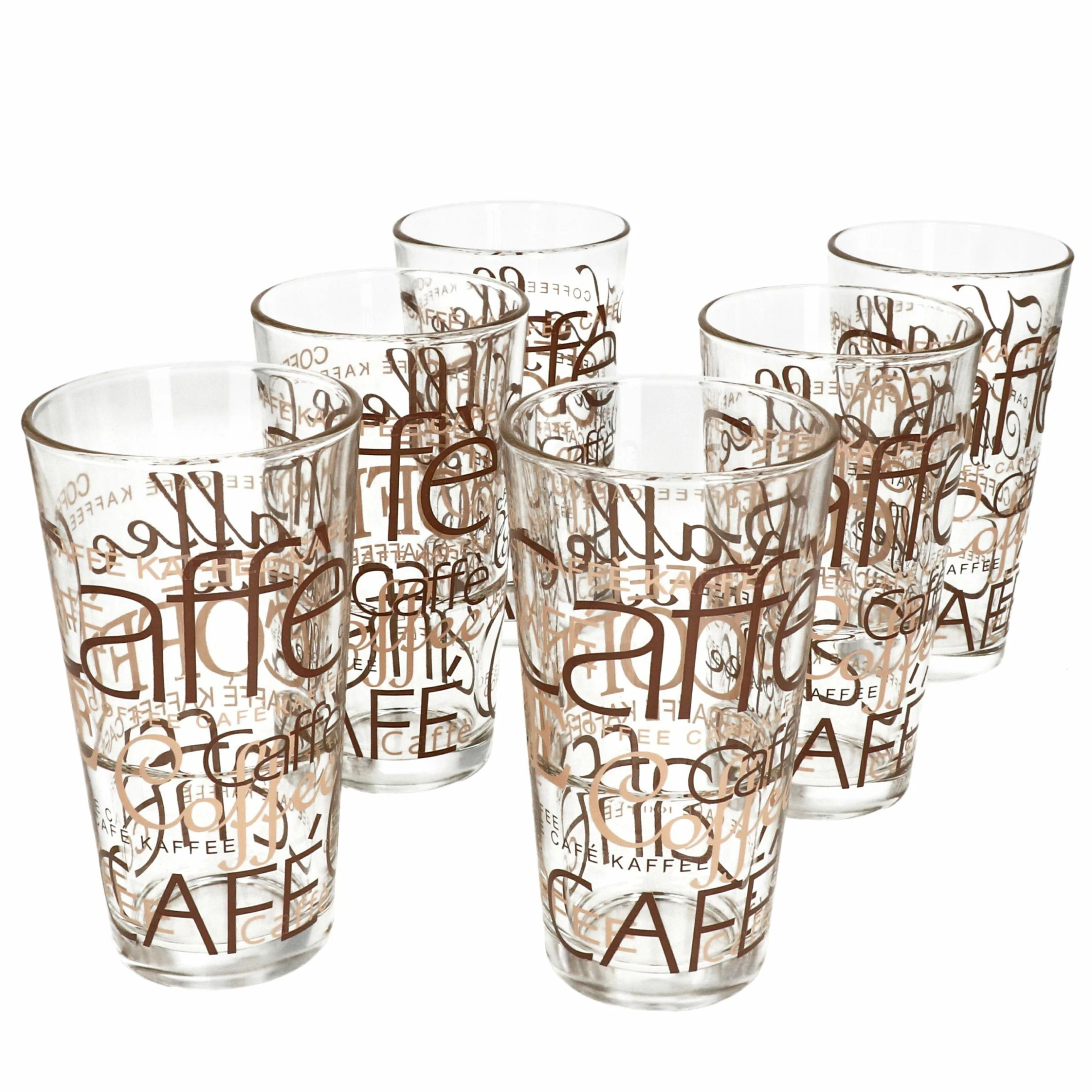 Null 4er Set Latte Macchiato Glas 39cl Stapelbar Coffee Dekor â Bild 4