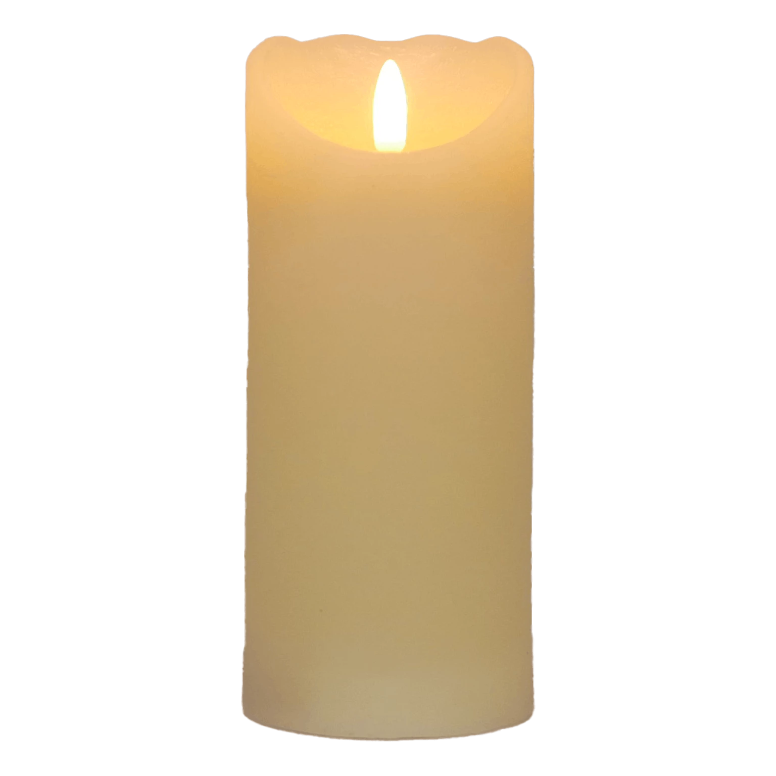 Null LED Echtwachskerze Elfenbein 6 Stunden Timerfunktion H 17 Cm Unbewegliche Flamme