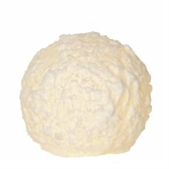 Null LED Kerze Schneeball Kugel Schneekugel Kugelkerze Echtwachs Flackernd Weiß