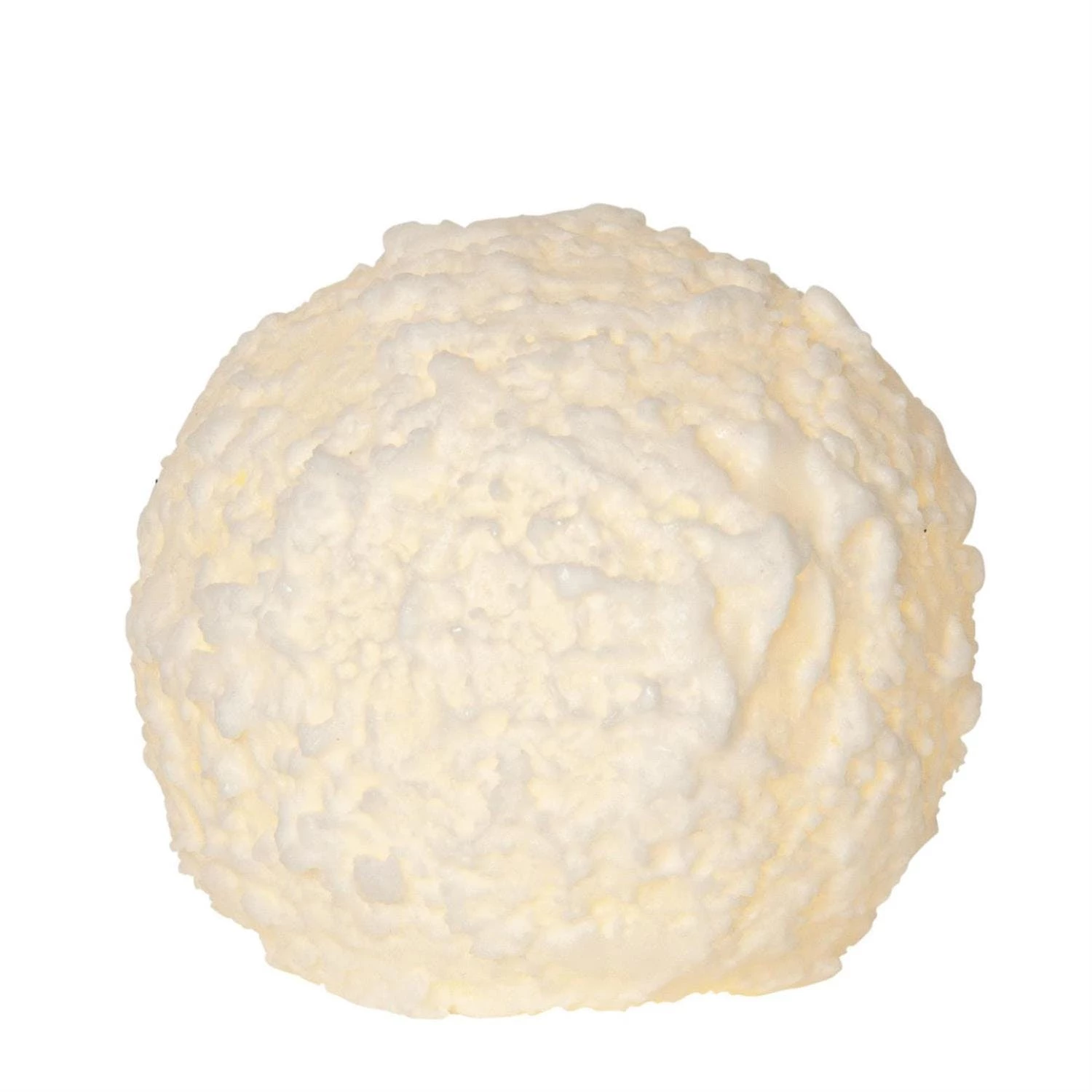 Null LED Kerze Schneeball Kugel Schneekugel Kugelkerze Echtwachs Flackernd Weiß