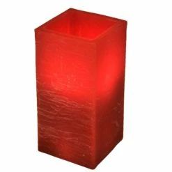 Null Flammenlose LED Echtwachs Kerze Säulenkerze Stumpenkerze Flackernd 15 Cm