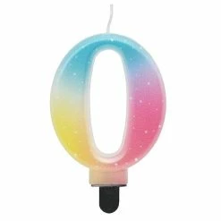 Null Kerze Zahl 0 Pastell